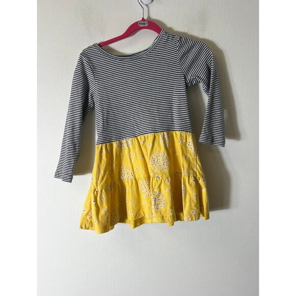 Girl's Tea Black White Stripe Long Sleeve Sz 3 - Picture 1 of 3